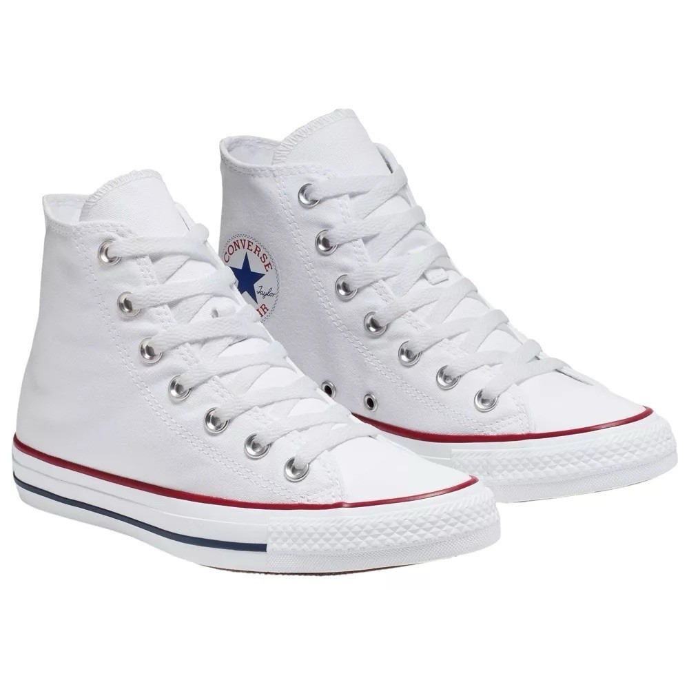 Converse Chuck Taylor All Star  Mens Size 10 Womens 12 High White Canvas Shoes - Picture 2 of 6
